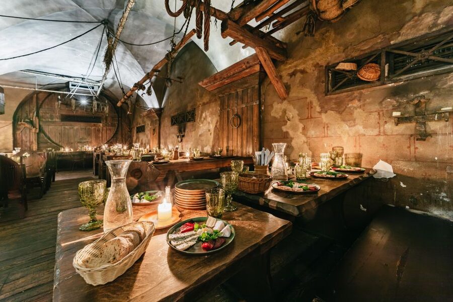 Prague: Medieval Dinner with Unlimited Drinks - Shared tables, tight seating, and the social side