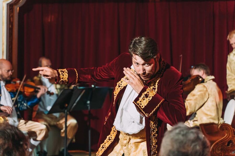 Prague: Mozart Ballroom Concert Ticket with 3-Course Dinner - Seating, balconies, and sightlines