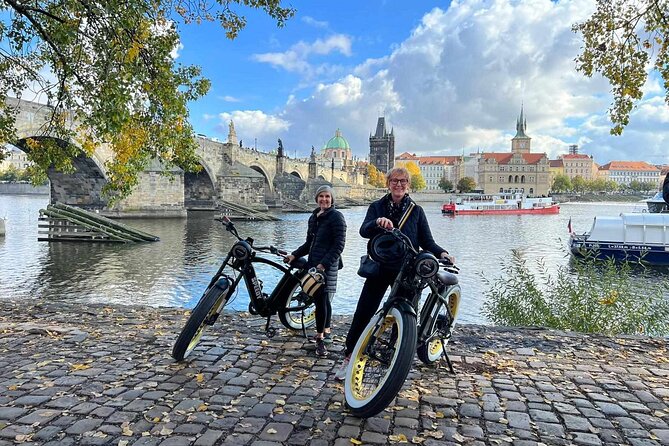 Prague on Stylish Retro styled E-Bike - Viewpoints & Sightseeing - Letna Park and the Prague Metronome
