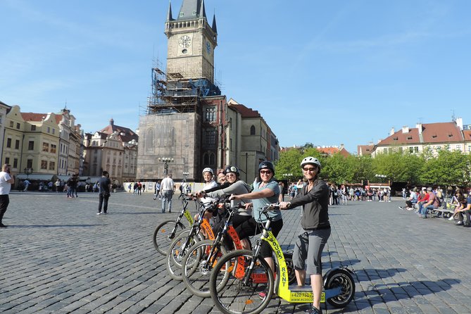 Prague Panoramic Views e-bike and e-Scooter guided Tour - Starting in Malá Strana with a proper practice run