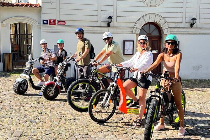 Prague Panoramic Views e-bike and e-Scooter guided Tour - Strahov Monastery and a local brewery stop nearby