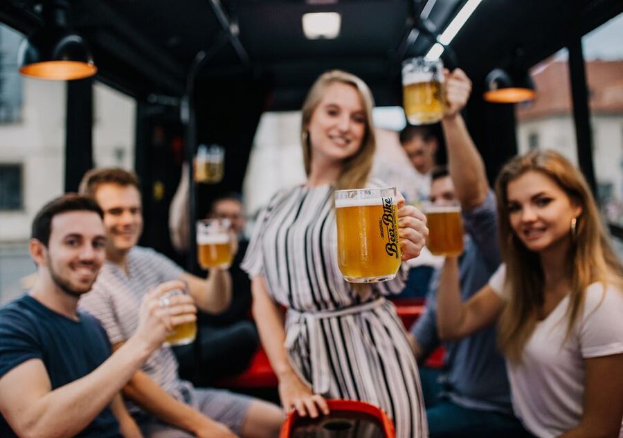 Prague: Party Beer Bus - Starting in Prague and Settling Into the Ride