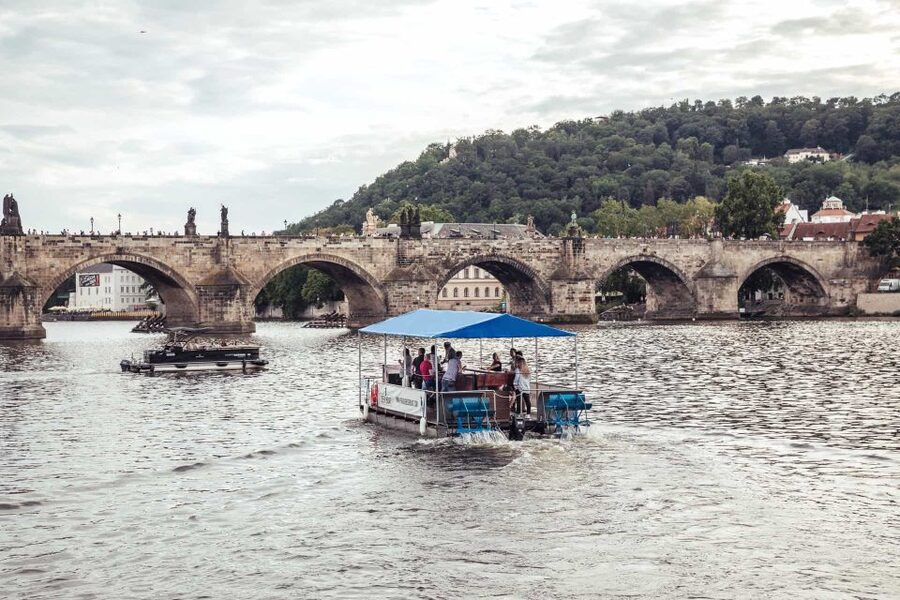 Prague: Private Cycle Boat River Tour with Beer or Prosecco - Beer, prosecco, music, and the social side