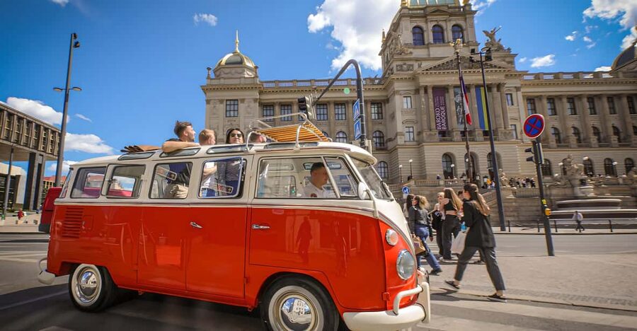Prague: Private Sightseeing Tour in original VW Samba bus - Starting in Prague 1 with hotel pickup