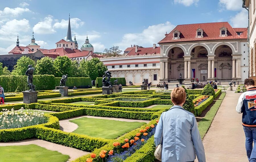 Prague Renaissance and Baroque Gardens Walking Tour - The stag moat, castle courtyard, and South Gardens