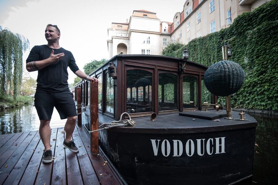 Prague: River Cruise, Charles Bridge Museum, & Walking Tour - Crossing to the historical riverboat