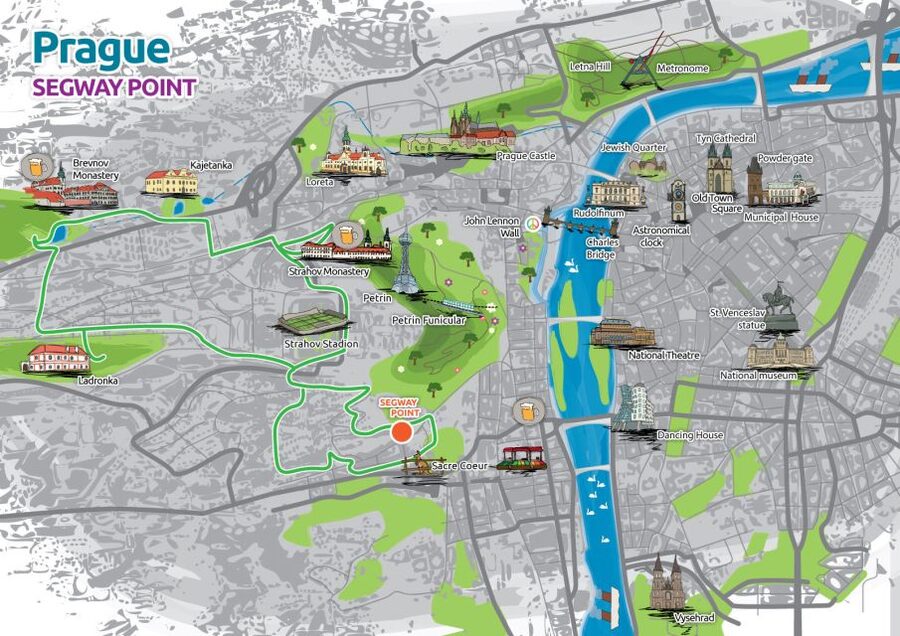 Prague Segway Tour with Oldest Monasteries and Free Taxi - Through Prague’s Parks and District 6