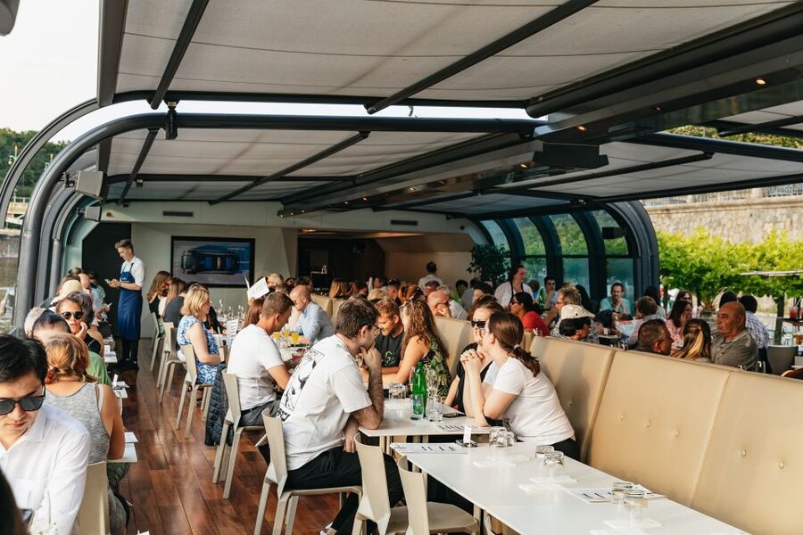 Prague: Sightseeing Dinner Cruise on Open-Top Glass Boat - The Dancing House, Vyšehrad, and changing river views
