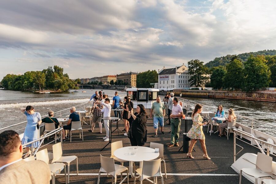 Prague: Sightseeing Dinner Cruise on Open-Top Glass Boat - The Vltava at night: Prague Castle to Charles Bridge