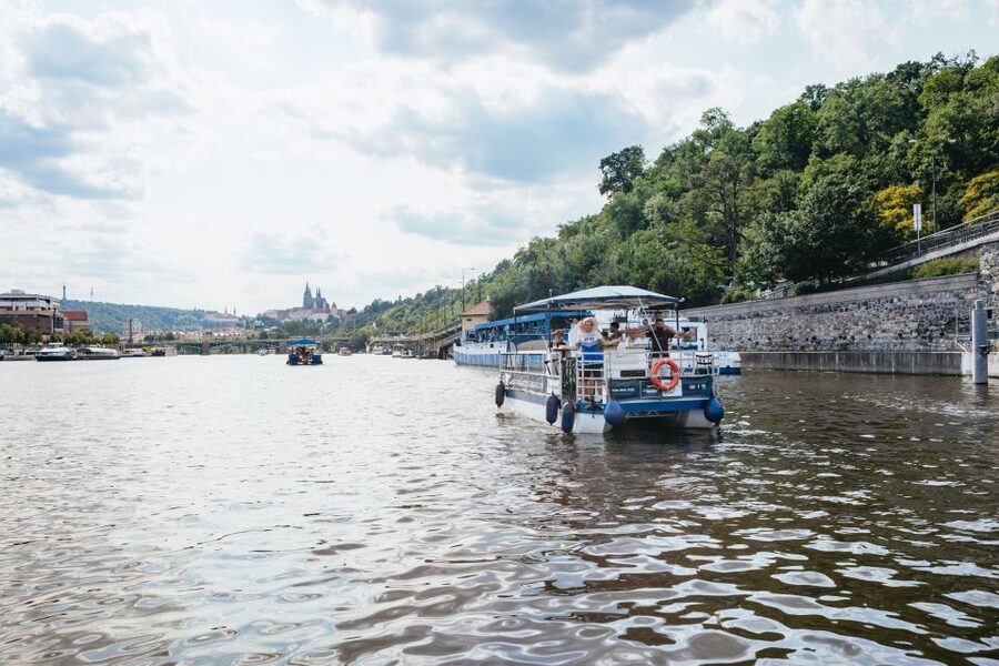 Prague: Swimming Beer Bike on A Cycle Boat - A Party Boat with Just Enough City Commentary