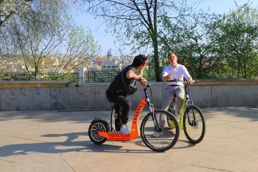 Prague: Tour by Electric Scooter or Cruiser eBike - Starting beside the Embassy of Japan