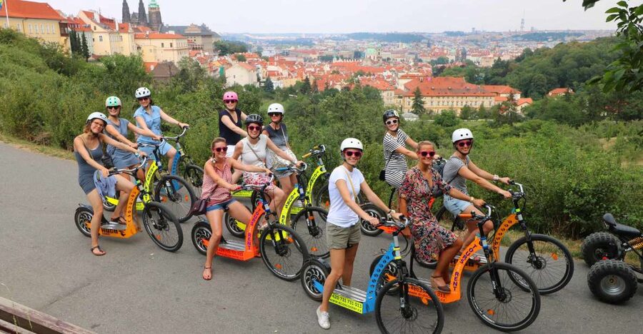 Prague: Tour by Electric Scooter or Cruiser eBike - Old Town Square and the city’s grand center