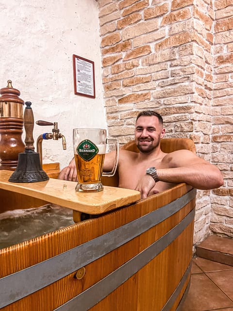 Prague: Ungelt Bernard Beer Spa with Beer & Optional Massage - The private Bernard beer bath
