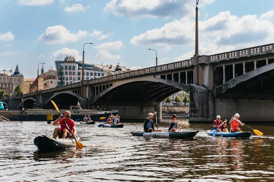 Prague: Vltava River Guided Canoeing Tour - Beneath Prague’s bridges and past its landmarks