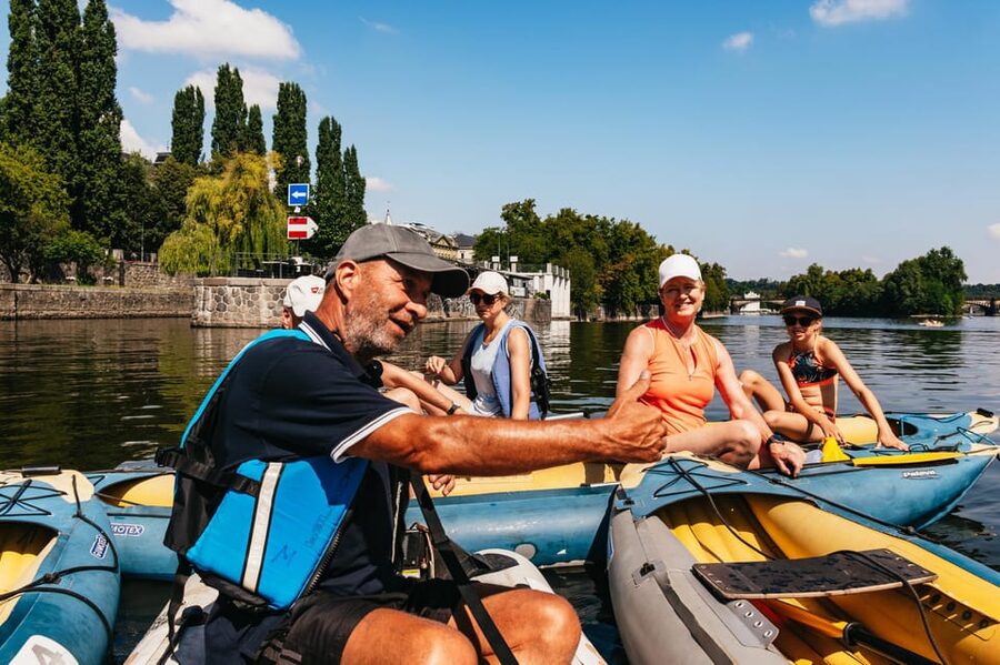 Prague: Vltava River Guided Canoeing Tour - The garden pub beside Vysehrad