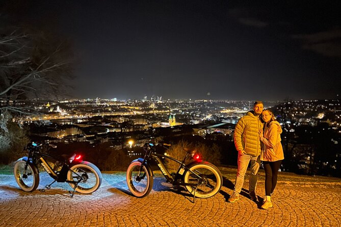 Retro Style E-Bike Night Tour in Prague - Live Guided - Kafka, Rudolfinum, and Pařížská reveal central Prague’s contrasts