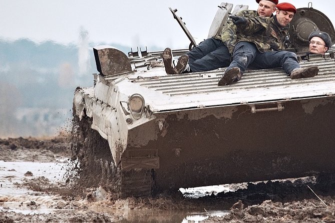 Ride in a BMP tank and military garage tour Prague - Who will enjoy this most?