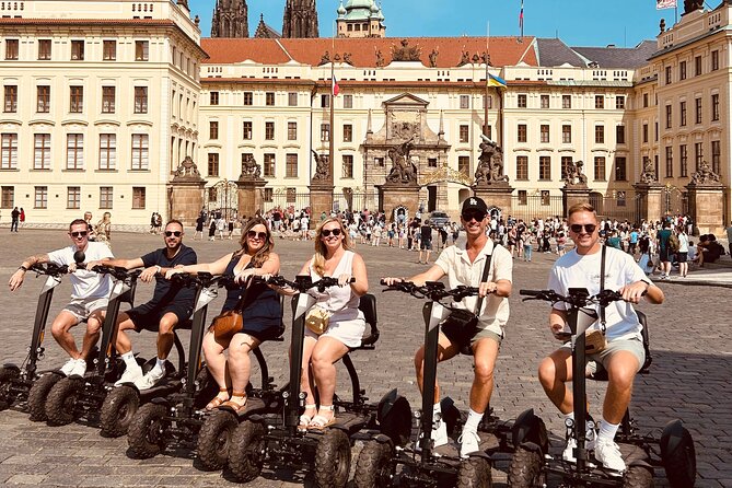 Scooter tours to Prague Castle and views. - Along the Vltava with Charles Bridge in view