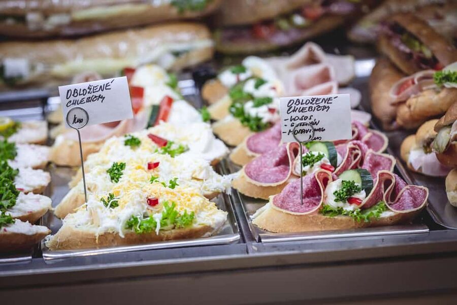 Secret walking Food Tour Prague - Chlebíčky at the traditional deli