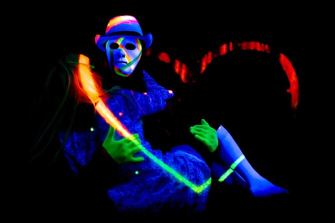 Underground Black Light Theatre Interactive Show in Prague - The 8:30 pm start fits a Prague evening