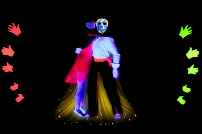 Underground Black Light Theatre Interactive Show in Prague - A story you can follow without Czech