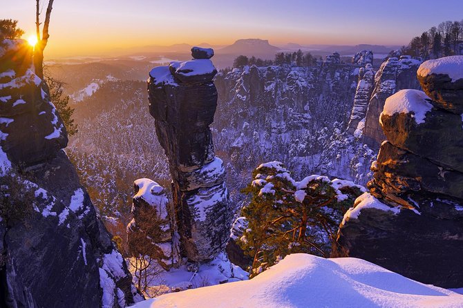Winter Fairytale The BEST of Bohemian & Saxon Switzerland Hiking Tour - Pravcicka Gate and Sokoli Hnizdo