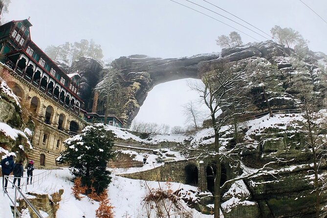 Winter Fairytale The BEST of Bohemian & Saxon Switzerland Hiking Tour - Walking through Bohemian Switzerland National Park